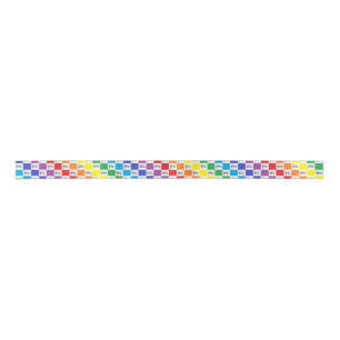 Lazo De Raso Arco iris a cuadros y notas musicales