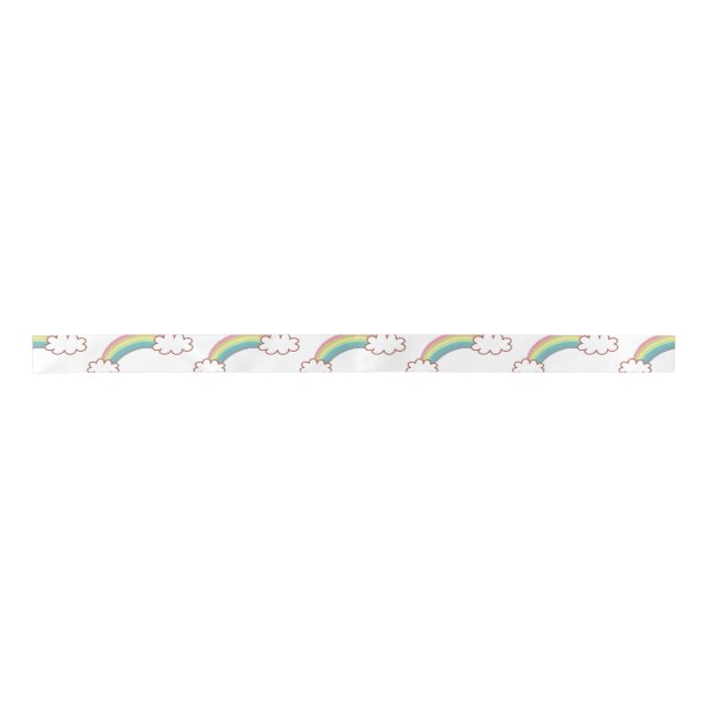 Lazo De Raso arco iris afortunado (Anverso)