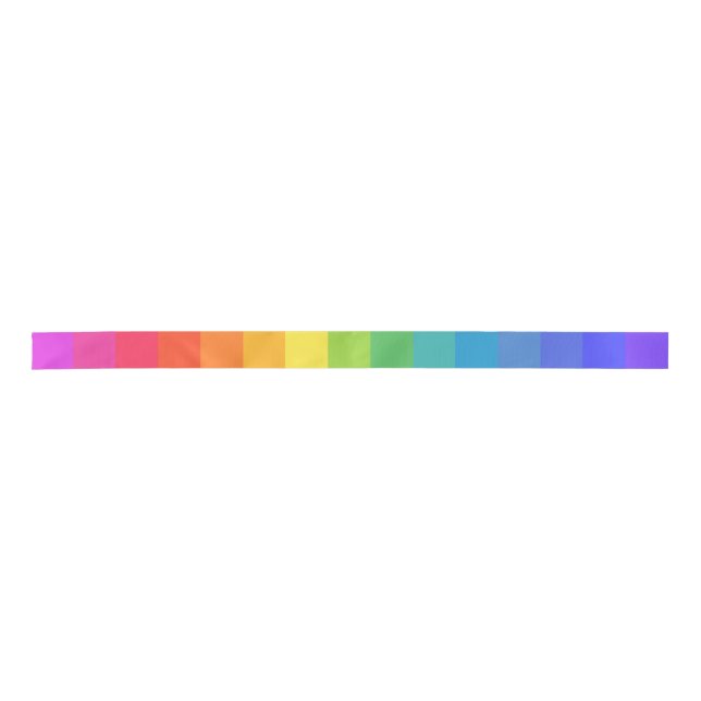 Lazo De Raso Arcoiris sólido (Anverso)