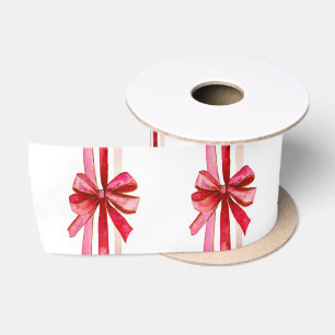 Lazo De Raso Arcos rosados y rojos de Navidad