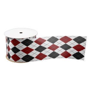 Lazo De Raso argyle rojo blanco