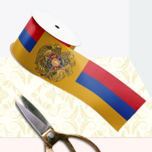 Lazo De Raso Armenia Ribbon, Emblem, patriótico, bandera armeni