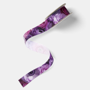 Lazo De Raso Arreglo floral de lavanda rosa púrpura