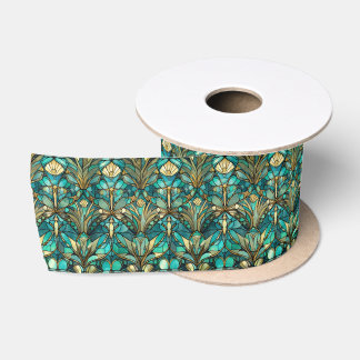 Lazo De Raso Art Nouveau Botánico Floral