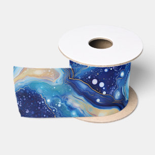 Lazo De Raso Arte de Galaxia Abstracta Celestial en Remolinos d