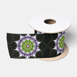 Lazo De Raso Arte de Mandala de Floral Púrpura en Calidoscopio