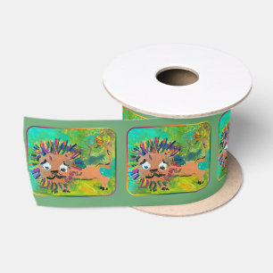 Lazo De Raso "Arte de niños por león bebé"