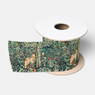 Lazo De Raso Arte de Tapiz Antiguo Bosque Zorro de William Morr