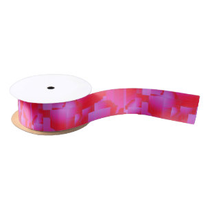 Lazo De Raso Arte Deco Rosa Caliente