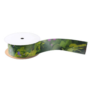 Lazo De Raso Arte gráfico de arbusto floral con pintura de acua