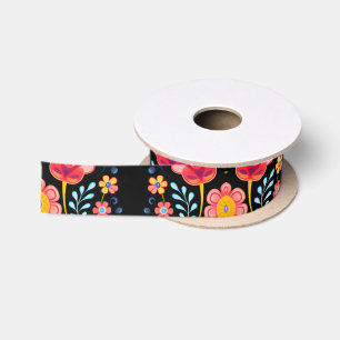 Lazo De Raso Arte popular floral moderno
