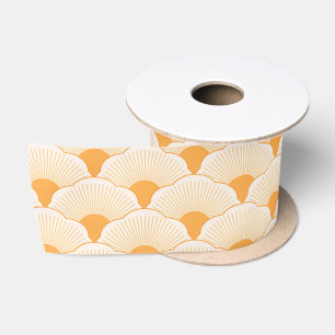 Lazo De Raso Atardecer, naranja tonal, textura de hormigón