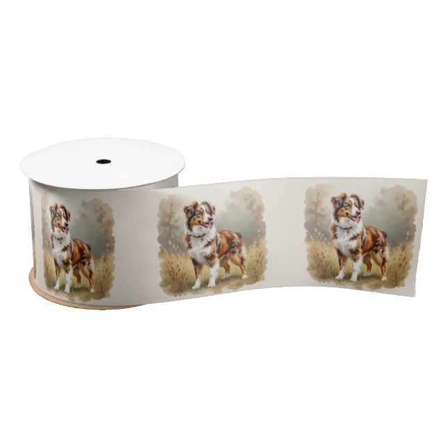 Lazo De Raso Australian Shepherd Dog Red Merle Aussie (Carrete)
