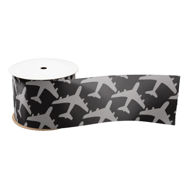 Lazo De Raso Avión piloto de aviones de avión negro de vuelo gr (Carrete)