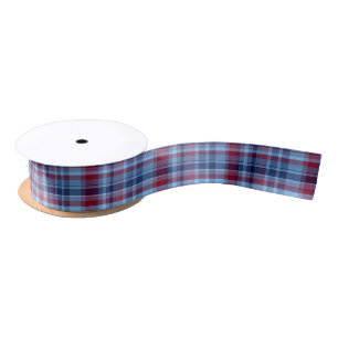 Lazo De Raso Azul Celeste Burgundy Navy Preppy Madras