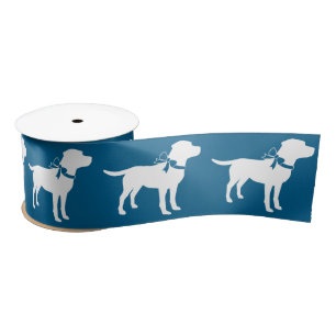 Lazo De Raso Azul francés Bulldog Baby Shower francés