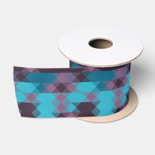 Lazo De Raso azul pavo real, púrpura, azul topacio y trueno