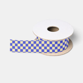 Lazo De Raso Azul y beige bajo control