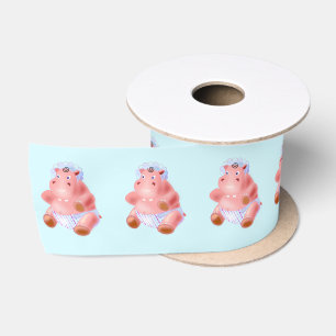 Lazo De Raso Babby Hippo Satin Ribbon Personalizado
