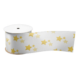 Lazo De Raso Baby Shower Celestial Yellow Cute Stars