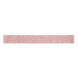 Lazo De Raso Baby Shower Pink & Boho Terracotta Brown Dots