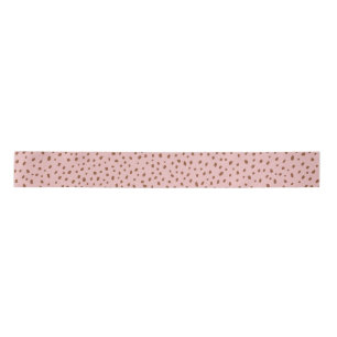 Lazo De Raso Baby Shower Pink & Boho Terracotta Brown Dots
