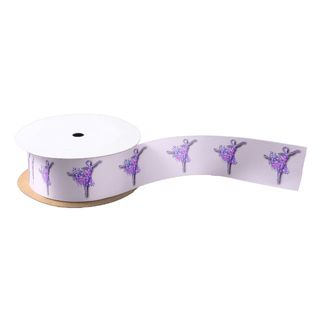 Lazo De Raso Bailarina de ballet Purple Ballerina Ribbon (Carrete)