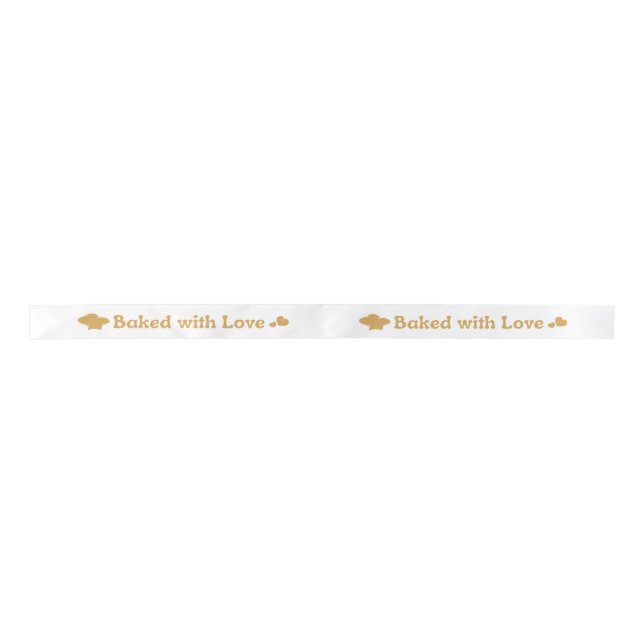 Lazo De Raso Baked With Love Pronted Satin Ribbon Roll (Anverso)