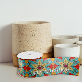 Lazo De Raso Baldosas de vidrio Art Deco en azul y rojo - añadi