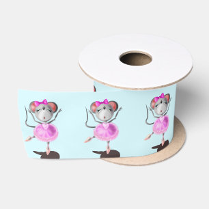 Lazo De Raso Ballerina Mouse Cinta divertida Cinta feliz bailar
