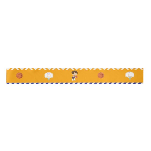 Lazo De Raso Baloncesto Cute Brown Hair Boy (Anverso)