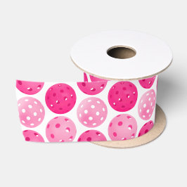 Lazo De Raso Baloncesto rosa y bolas blancas
