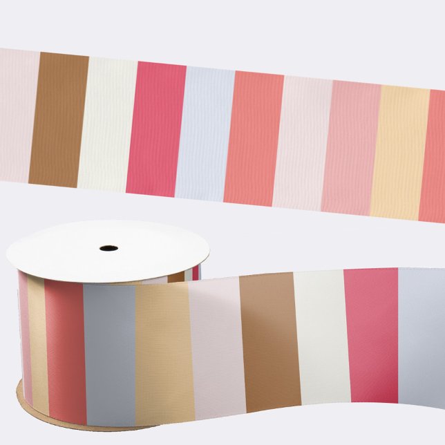 Lazo De Raso Banda de caramelos Pastel moderna (Striped pastel satin ribbon)