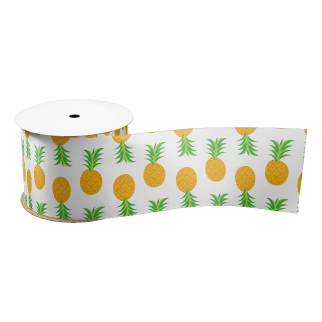 Lazo De Raso Banda del patrón de piña divertida (Carrete)