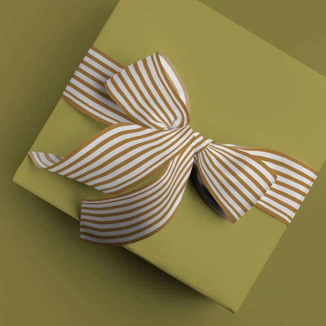 Lazo De Raso Banda dorada clásica (Classic golden stripe ribbon)