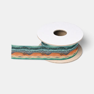 Lazo De Raso Bandas de estilo de punto aborigen Gift Ribbon