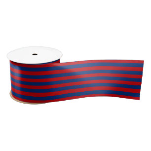 Lazo De Raso Bandas horizontales rojas y azules de moda