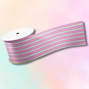 Lazo De Raso Bandas modernas de neón rosado con efecto 3D