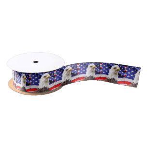 Lazo De Raso Bandera americana con Eagle