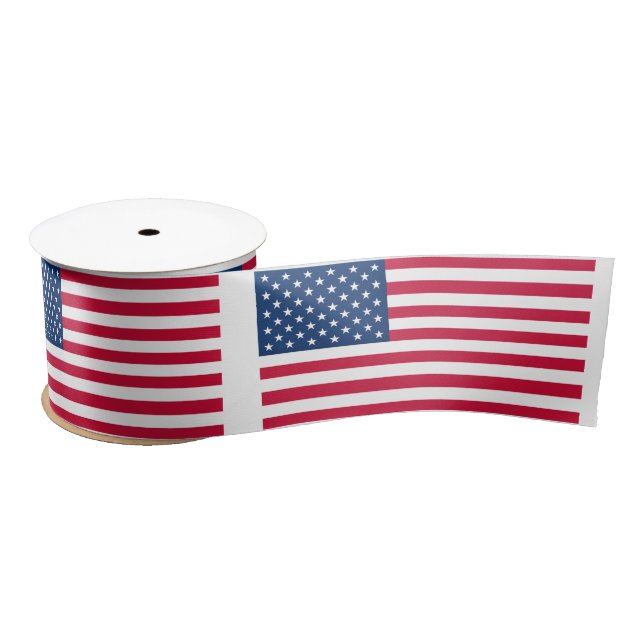 Lazo De Raso Bandera Americana Satin Ribbon USA Patriotic (Carrete)