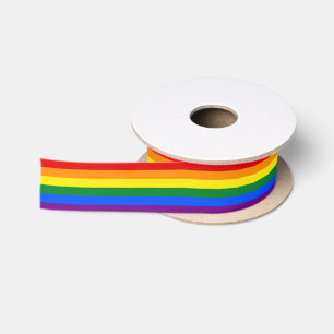 Lazo De Raso Bandera arco iris y cinta de desfile del Orgullo G