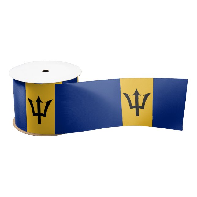 Lazo De Raso Bandera barbadense (Barbados) (Bajan) Cinta satina (Carrete)