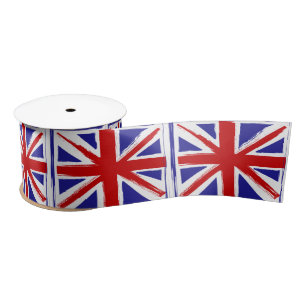Lazo De Raso Bandera británica de Union Jack del estilo del