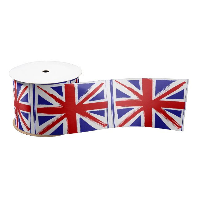 Lazo De Raso Bandera británica de Union Jack del estilo del (Carrete)