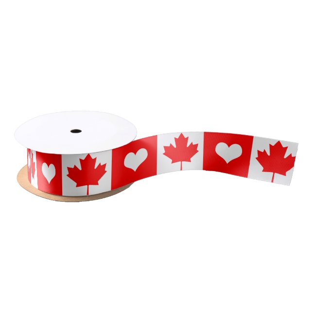Lazo De Raso Bandera canadiense, corazón, moda / deportes, Cana (Carrete)