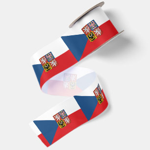 Lazo De Raso Bandera checa y República Checa, Emblema festivo /