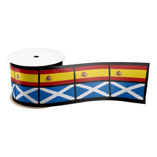 Lazo De Raso Bandera de España y Escocia (Carrete)