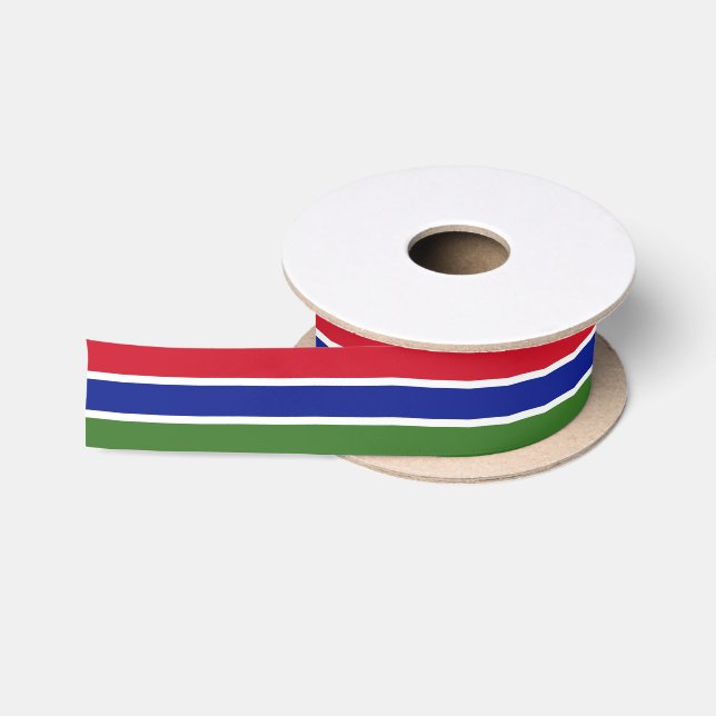 Lazo De Raso Bandera de Gambia (Carrete)