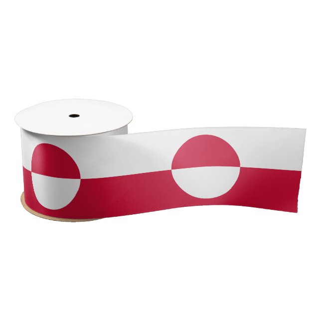 Lazo De Raso Bandera de Groenlandia (Carrete)