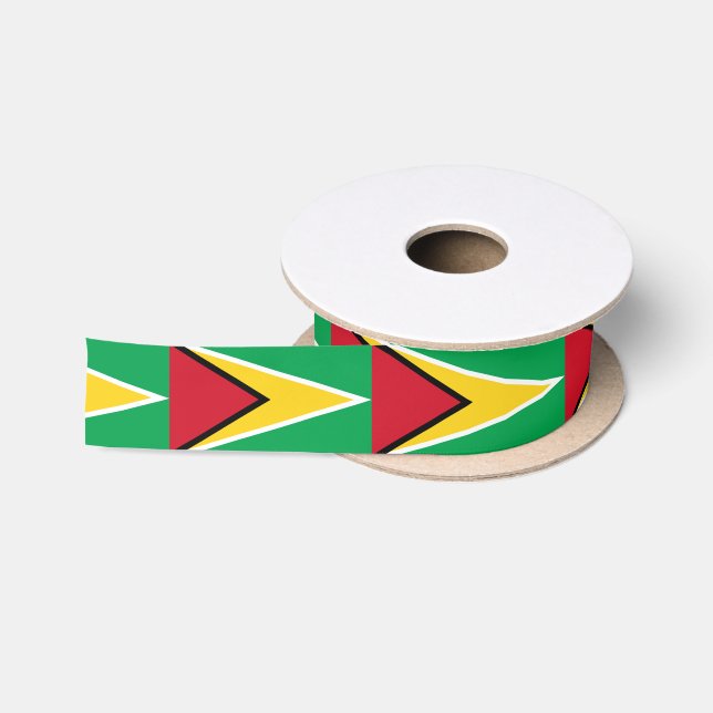 Lazo De Raso Bandera de Guyana (Carrete)